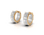 Avarta Gold Emerald cut Moissanite Hoop Earrings