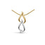 Avarta Jewellery Dual Tone Gold Lab Diamond Pendant