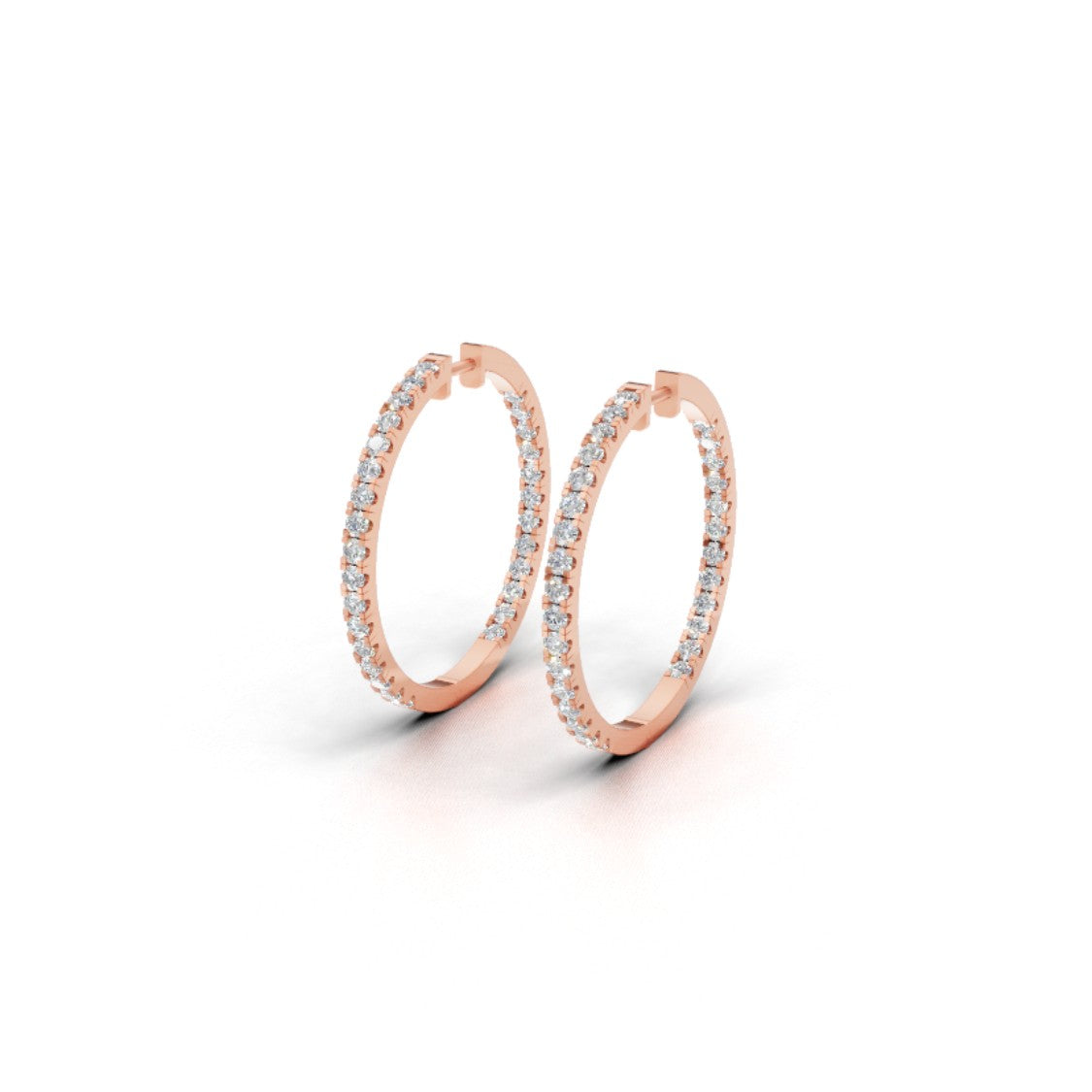 Avarta Rose Gold Diamond Bali Earring For Girls and Women