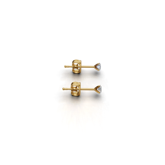 Sterling Silver 10 Cents each Solitaire Stud Earrings