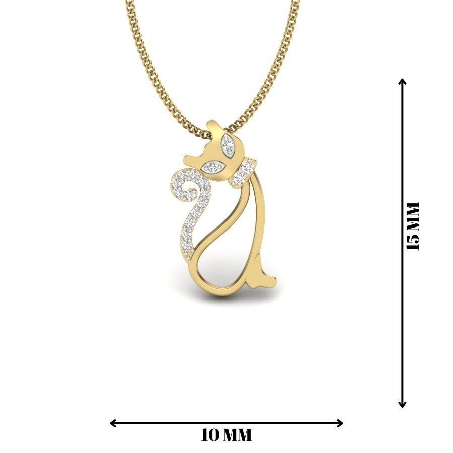 Avarta Jewellery Mystic Cat Lab Grown Diamond Pendant