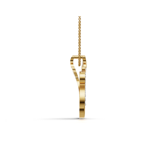 Avarta Cat Pendant in Gold with Diamonds | Cute & Elegant Design