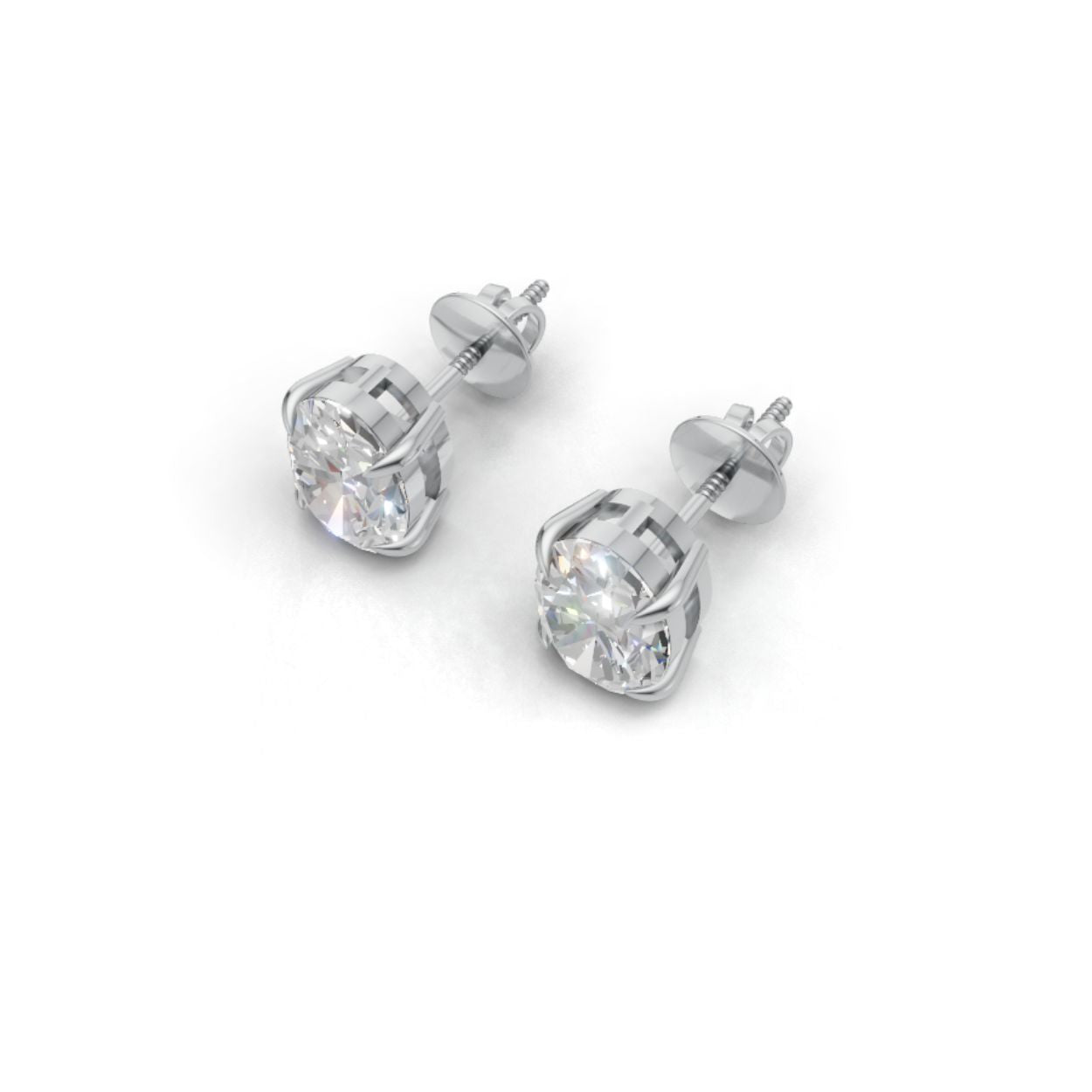 1.75 Carat Each Oval Lab Diamond Solitaires | 9K, 14K, 18K