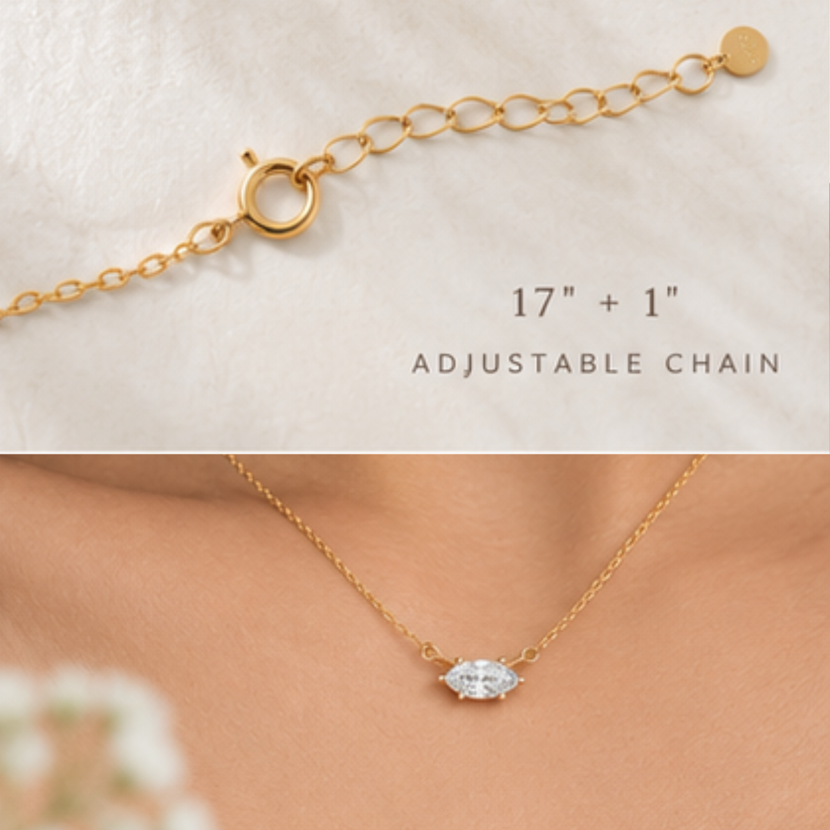 Avarta Petite Marquees-Cut Lab-Grown Diamond Pendant Necklace