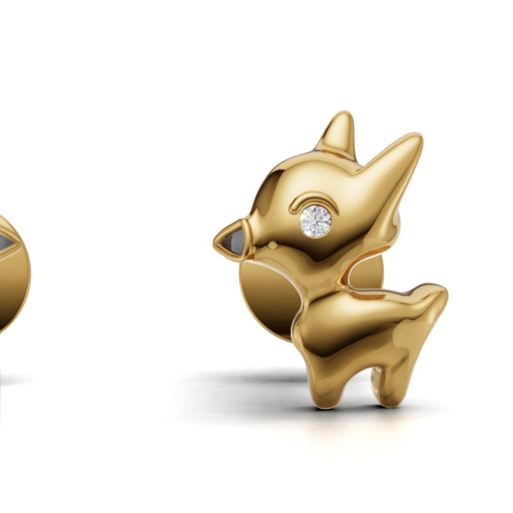 Cute Sheep Stud Earrings | Gold Plated 925 Silver Lamb Earrings | Kawaii Animal Jewelry Gift