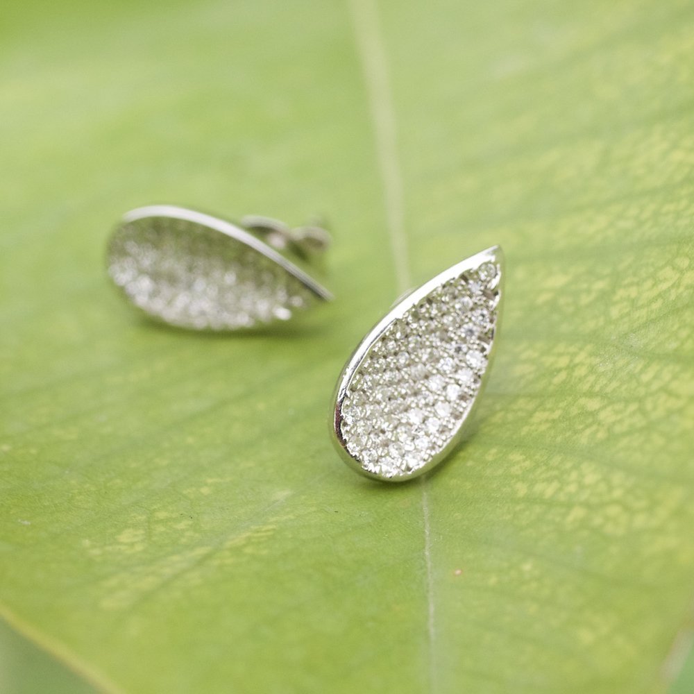Avarta Jewellery 925 Sterling Silver Stud Earring With Cubic Zirconia For Women & Girls