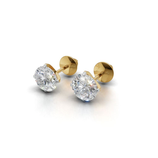Avarta 1.50 Carat Each Solitaire Studs - Sterling Silver