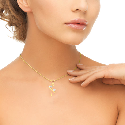 "X" for Xtra Special - Because Basic Initials Are For Basic People, Sparkling Twin Heart Lab Grown Diamond Pendant in 9K/14K/18K Gold, Your Ex Deserves to See This Glow