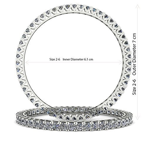 Avarta Jewellery 92.5 Sterling Silver Bangle or Kada With American Diamonds For Girls & Women