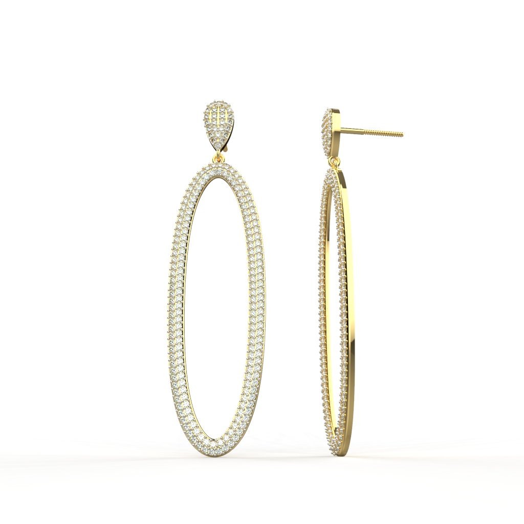 Avarta 18k Cosmic Moissanite Earring For Girls & Women