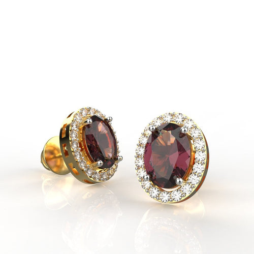 Avarta 18k Gold 1.10 Carat Each Ruby Studs