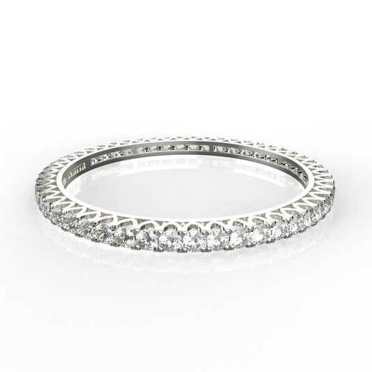 Avarta Jewellery 92.5 Sterling Silver Bangle With 25 Cents Each 5A Grade American Diamonds - Single Pcs