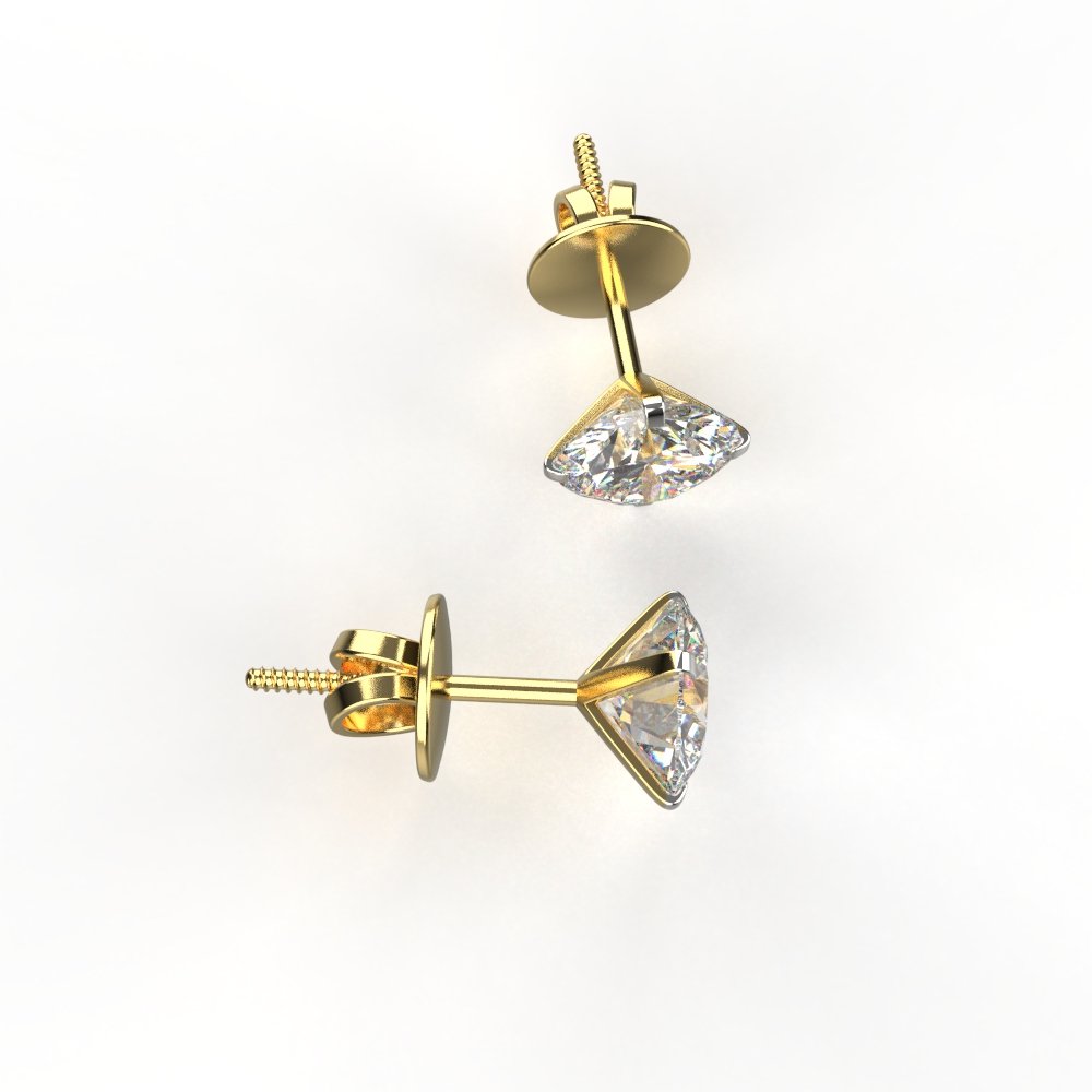Avarta Jewellery Gold 1 Carat Solitaire Earrings