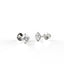Avarta 18k White Gold 50 Cents Each Moissanite Solitaire Unisex Stud Earrings