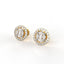 Avarta 18k Gold Marquise Halo Stud Earrings