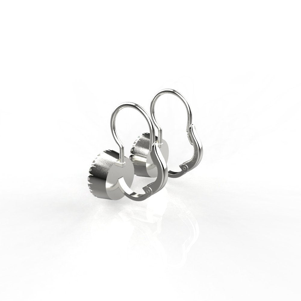 Avarta Jewellery Sterling Silver 2 Carat Each Halo Drop Earring