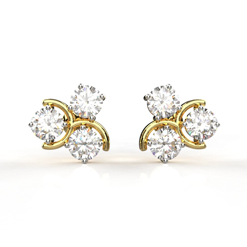 Avarta Jewellery Tri Star Lab Diamond Earrings