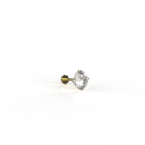 Avarta 18k Gold 1 Carat Moissanite Nose Studs