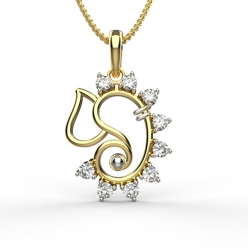 Avarta 18k Ganesh Pendant for Kids, Girls & Women