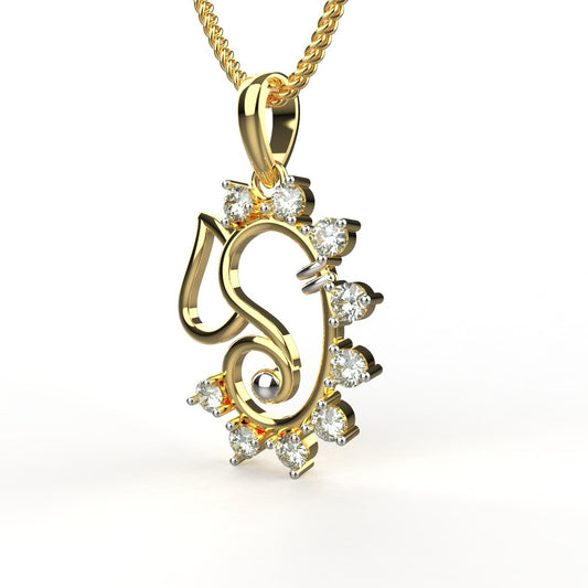 Avarta 18k Ganesh Pendant for Kids, Girls & Women