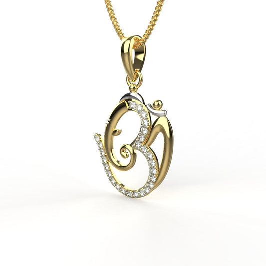 Avarta 18k Om Pendant for Kids, Girls & Women