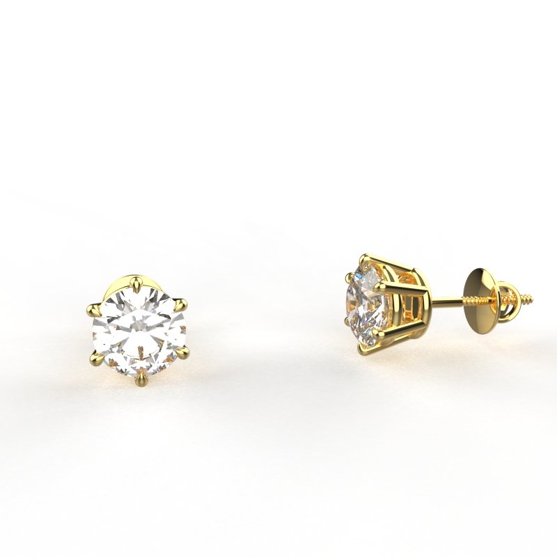 Avarta Jewellery Sterling Silver Solitaire Pendant Set With Gold Polish