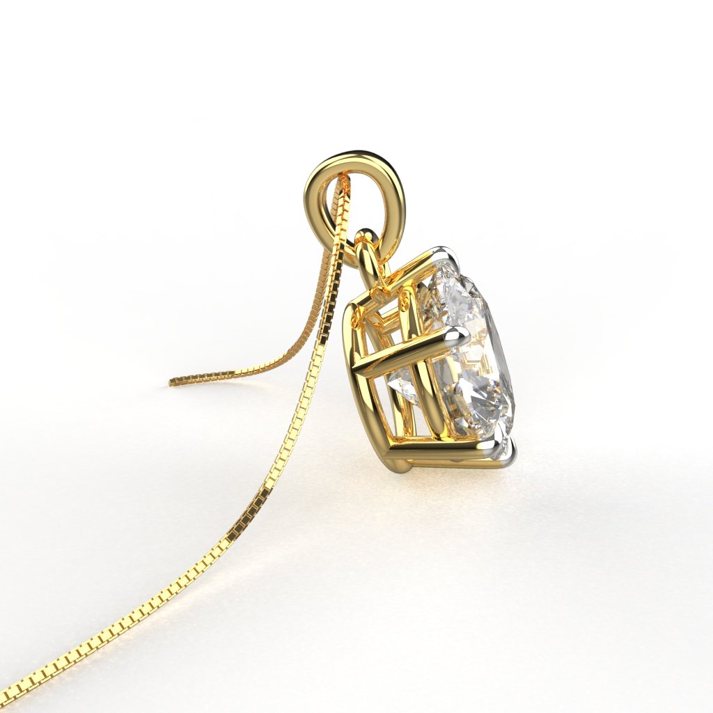 Avarta Jewellery 14k Gold 2 Carat Each Moissanite Pendant Set - Without Chain