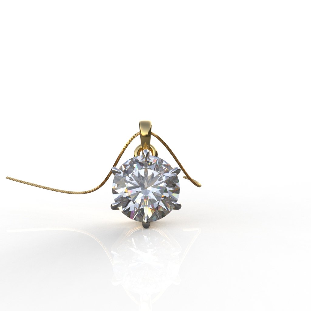 Avarta Jewellery Sterling Silver Solitaire Pendant For Girls & Women