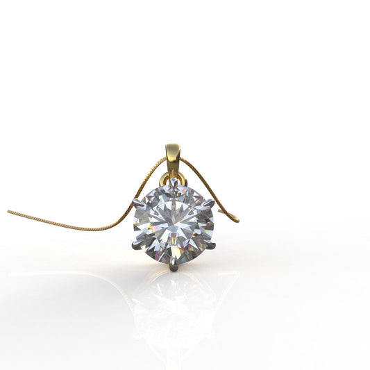 Avarta Jewellery Sterling Silver Solitaire Pendant For Girls & Women