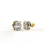 Avarta 18k Gold 2.50 Carat Each Oval Moissanite Solitaire Stud Earrings