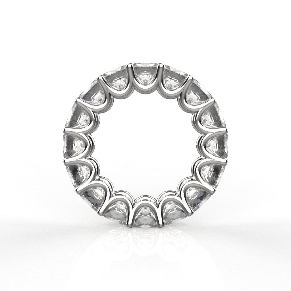 Avarta Jewellery Sterling Silver 8 Carat Princess Cut Eternity Band of 0.50 Carat Each