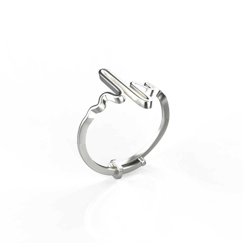 Avarta Sterling Silver Life Line Resizable Ring