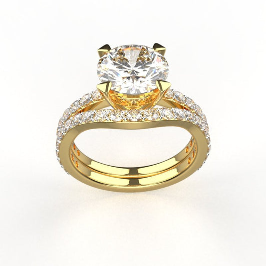 Avarta Jewellery Sterling Silver 2 Carat Solitaire Eternity Ring For Girls & Women