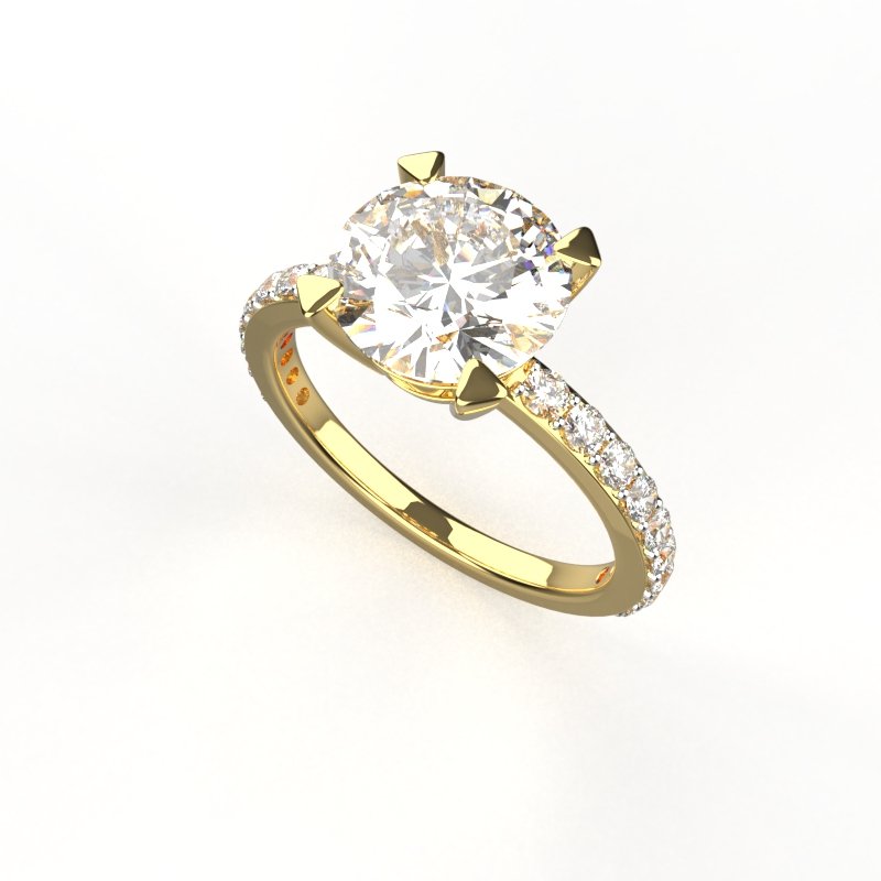 Avarta Jewellery Sterling Silver Solitaire American Diamond Ring For Girls & Wemen