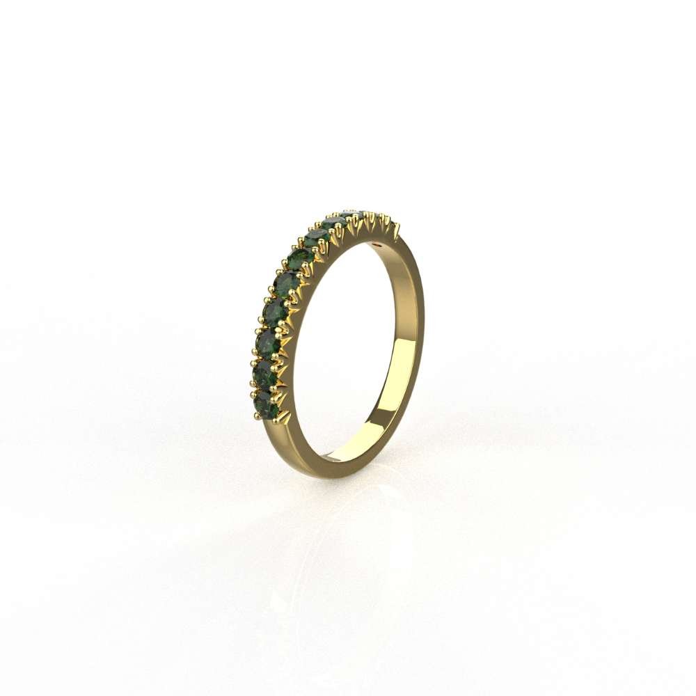 Avarta 14K Gold Emerald Eternity Band