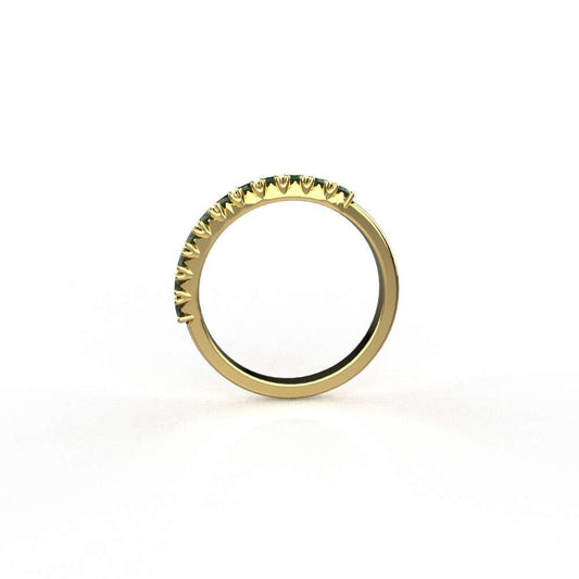 Avarta 14K Gold Emerald Eternity Band