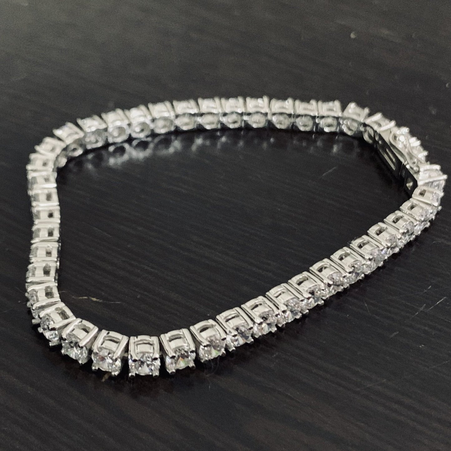 Avarta Jewellery 92.5 Sterling Silver 10.75 Carat Tennis Bracelet For Girls & Women
