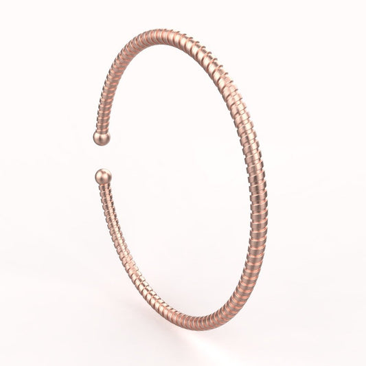 Avarta Jewellery 92.5 Sterling Silver Unisex Bracelet Kada In Rose Gold, White Gold & Yellow Gold