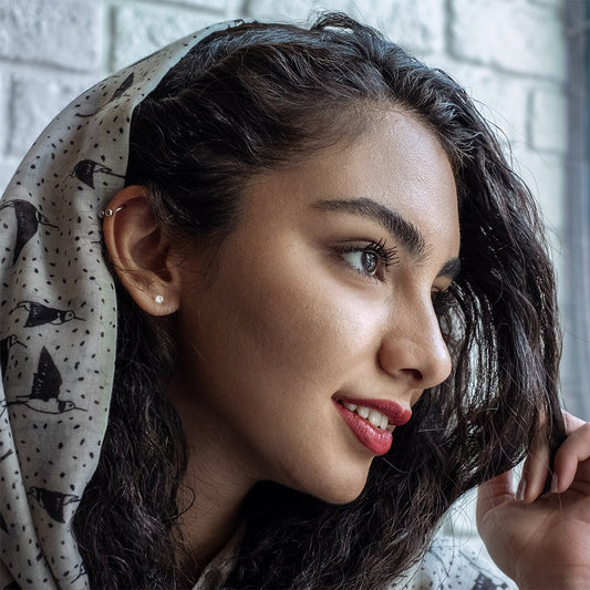 Avarta Jewellery 92.5 Sterling Silver 10 Cents Each Solitaire Studs