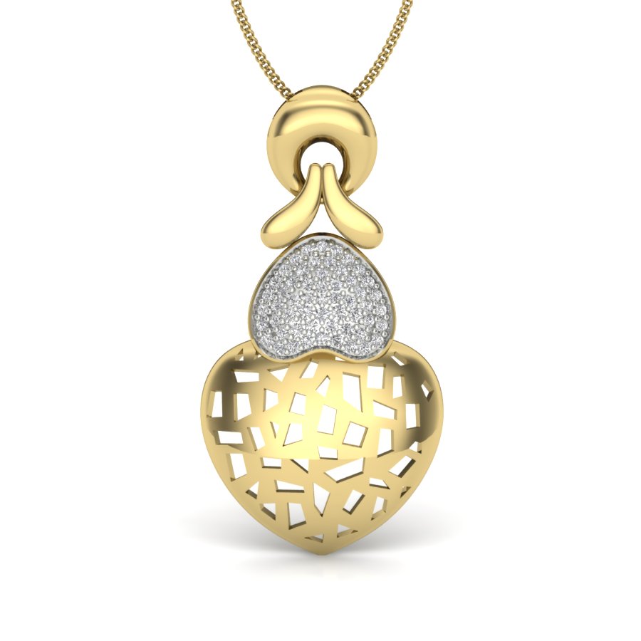 Soulful Spark | 9K-14K-18k Gold 0.21ct Diamond Pendant