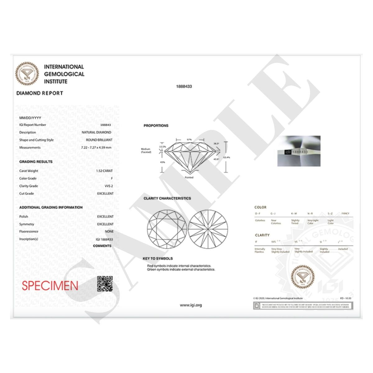 Avarta 18k Gold 2.50 Carat Each Lab Grown Diamond Solitaire Studs Earrings
