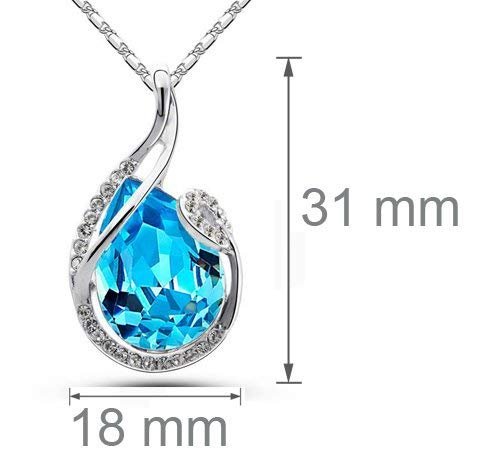 Avarta Royal Blue Swarovski Gemstone Pendant – Elegant 925 Sterling Silver Jewelry Gift for Loved Ones