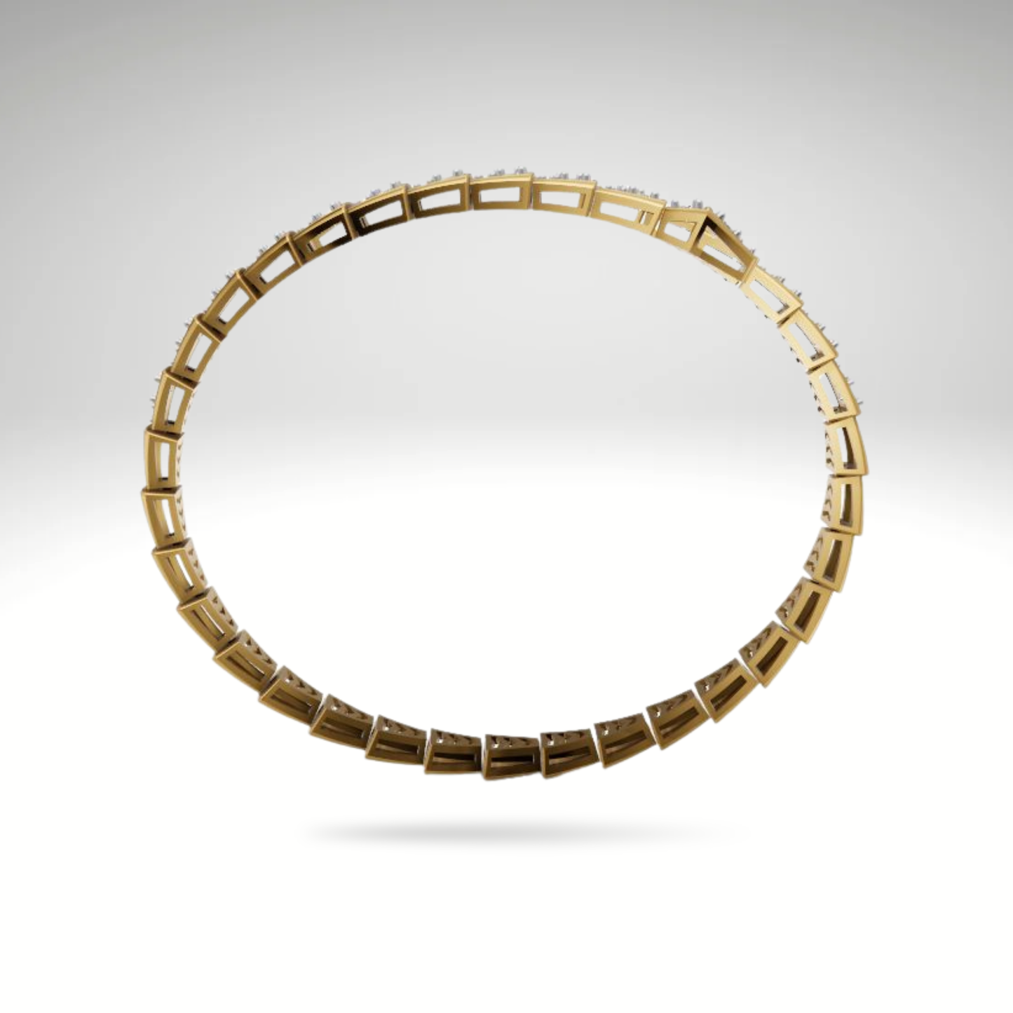 Serpenti Lab Grown Diamond Bracelet 14K 18K Solid Gold Flexible Snake Bracelet Luxury Diamond Bangle Fine Jewelry Gift for Her