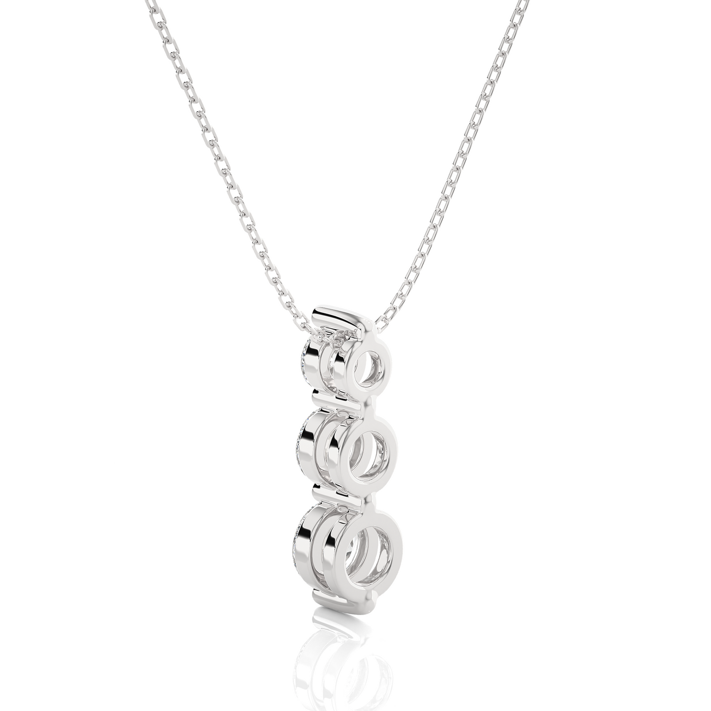 Avarta Jewellery 18k White Gold Triple Solitaire Pendant