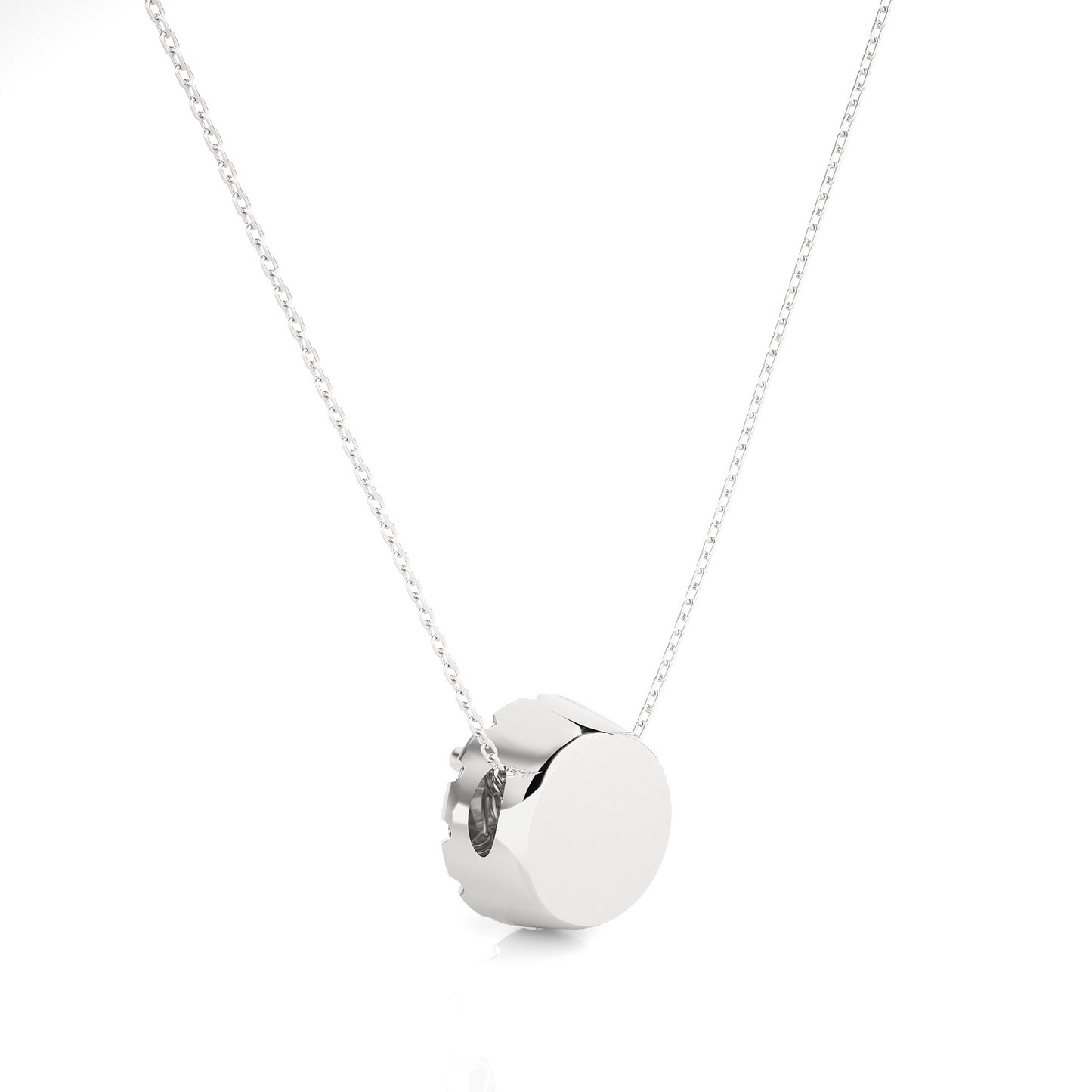 Avarta Jewellery 18k White Gold 50 Cents Halo Pendant