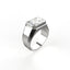 Avarta 18k White Gold 5 Carat Moissanite Solitaire Ring for Men