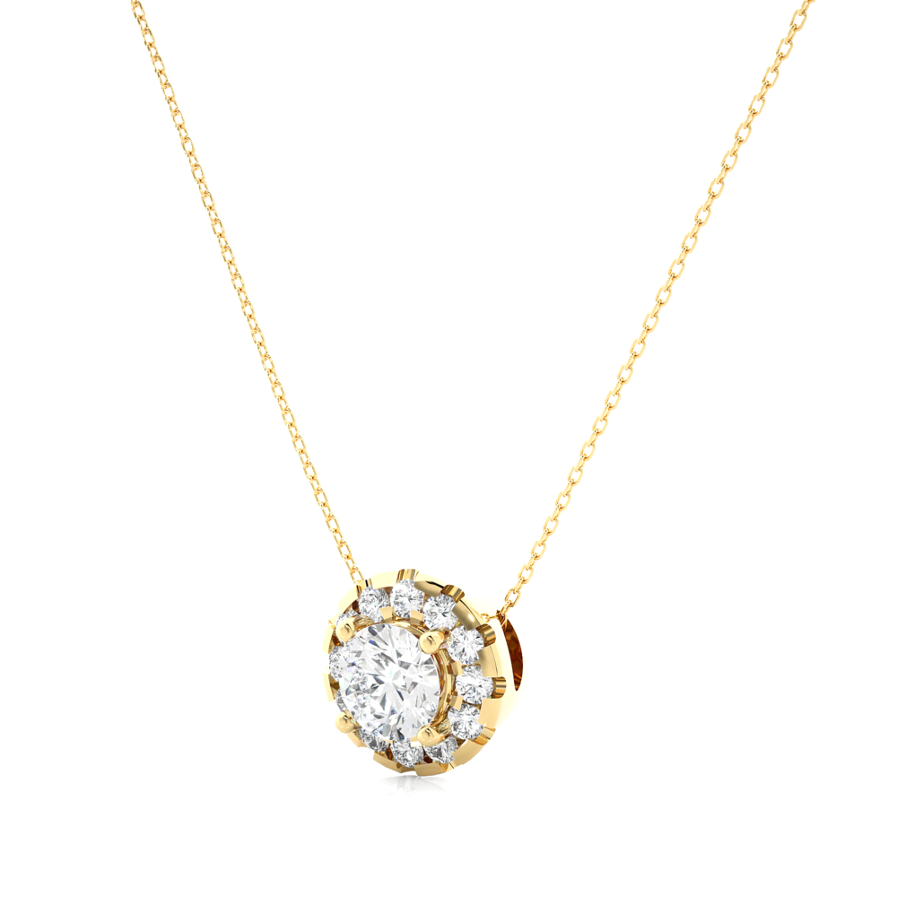 Avarta Jewellery 18k Gold 25 Cents Halo Pendant