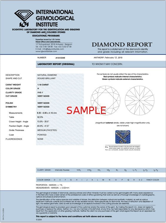 Avarta Jewellery 18k Gold Diamond Pendant With IJ-SI Certified Diamonds For Girls & Women