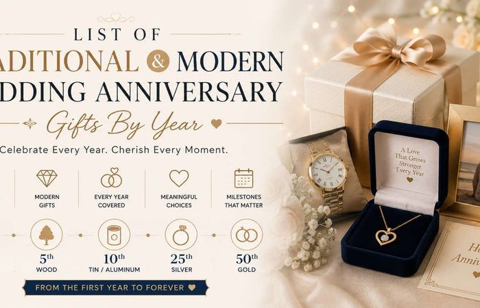 List Of Traditional & Modern Wedding Anniversary Gifts By Year