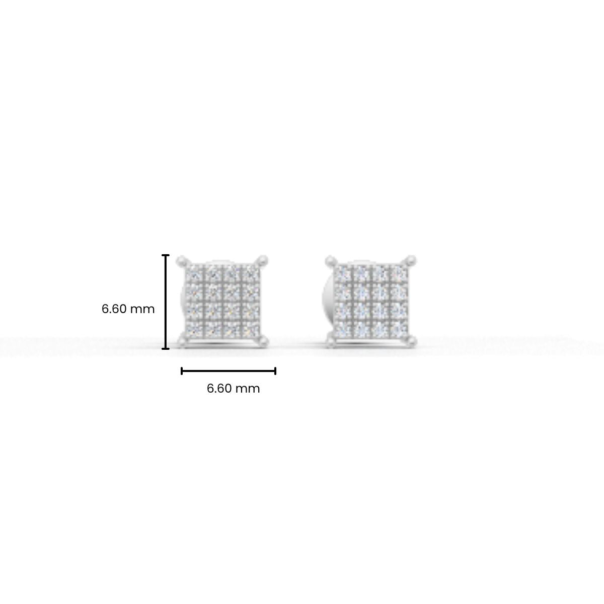 Avarta White Gold Unisex Lab-Grown Diamond Stud Earrings – Sustainable Luxury for All